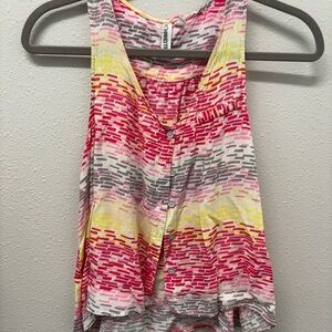 Hang Ten Pink Asymmetrical Sleeveless Tank Top